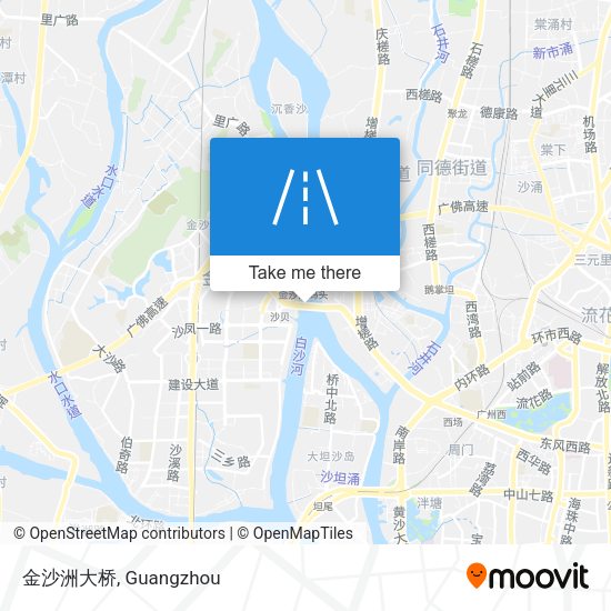 金沙洲大桥 map