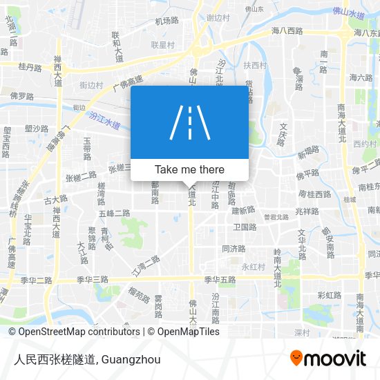 人民西张槎隧道 map
