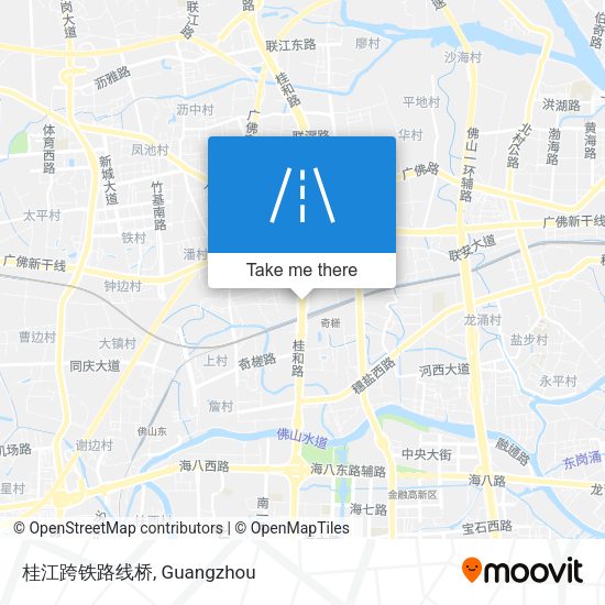 桂江跨铁路线桥 map