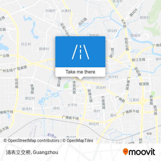 涌表立交桥 map