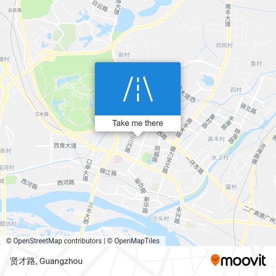 贤才路 map