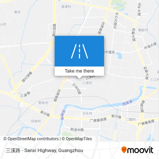 三溪路 - Sanxi Highway map