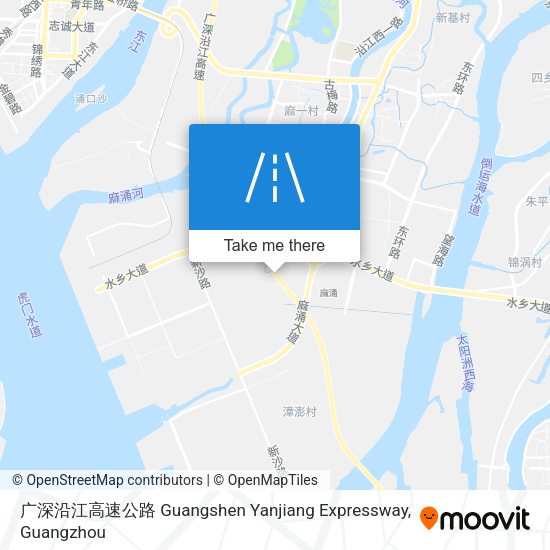 广深沿江高速公路 Guangshen Yanjiang Expressway map