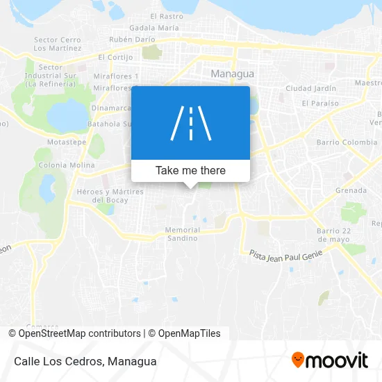 Mapa de Calle Los Cedros
