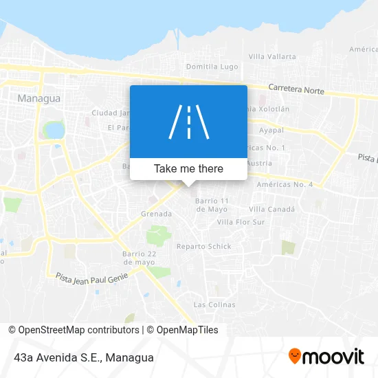 Mapa de 43a Avenida S.E.