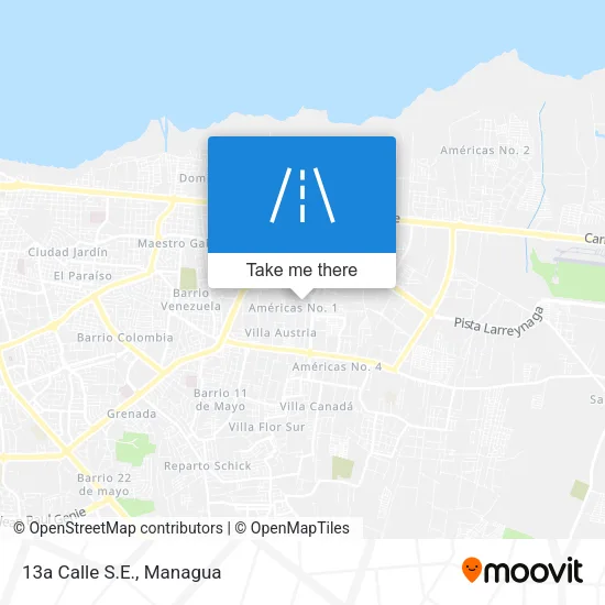 Mapa de 13a Calle S.E.