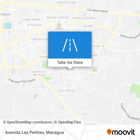Mapa de Avenida Las Peñitas