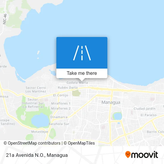 Mapa de 21a Avenida N.O.
