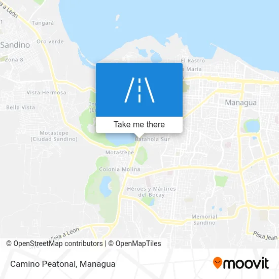 Mapa de Camino Peatonal