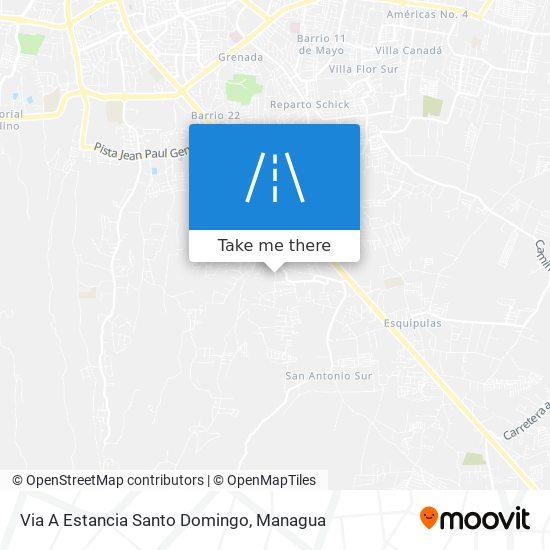 Via A Estancia Santo Domingo map