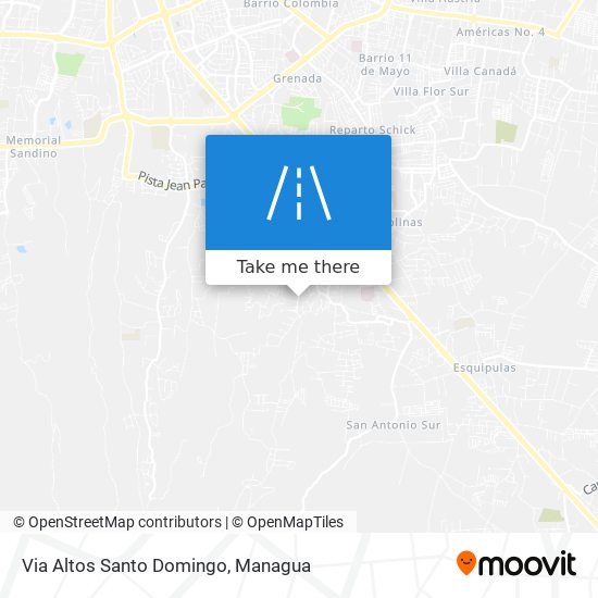 Via Altos Santo Domingo map