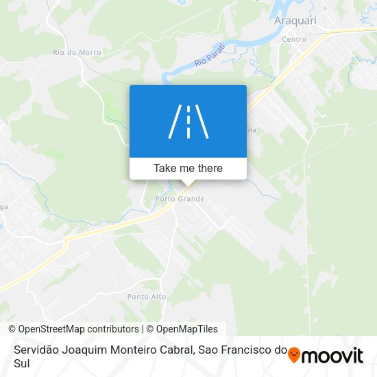 Servidão Joaquim Monteiro Cabral map