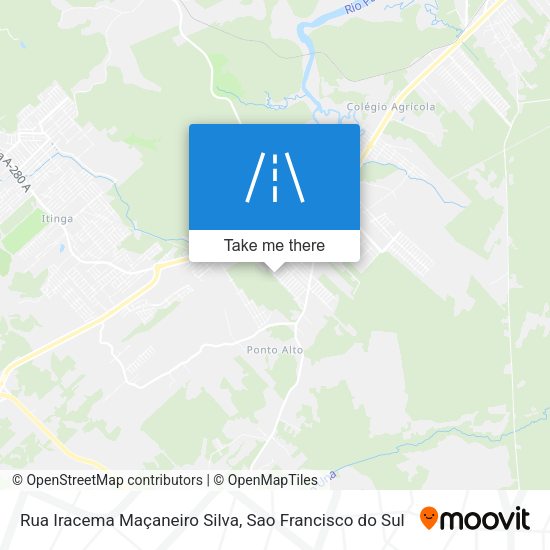 Rua Iracema Maçaneiro Silva map