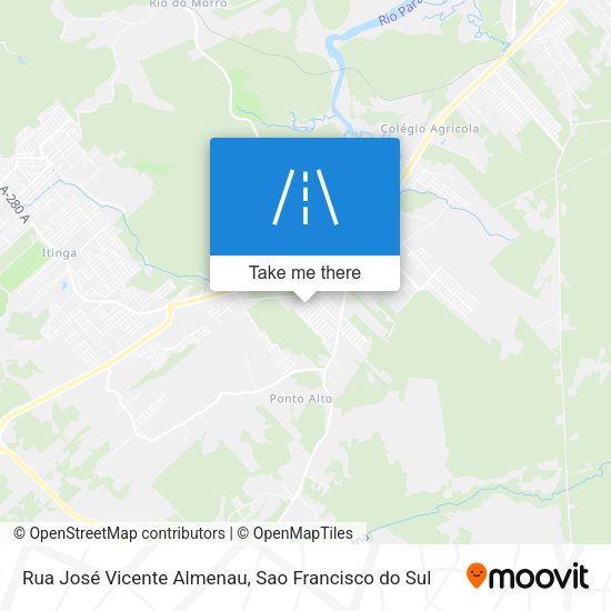 Rua José Vicente Almenau map