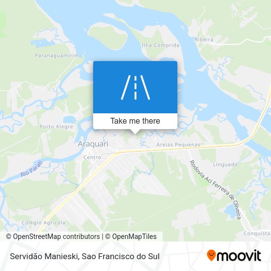 Servidão Manieski map