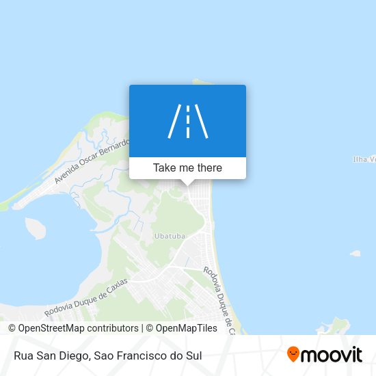 Rua San Diego map