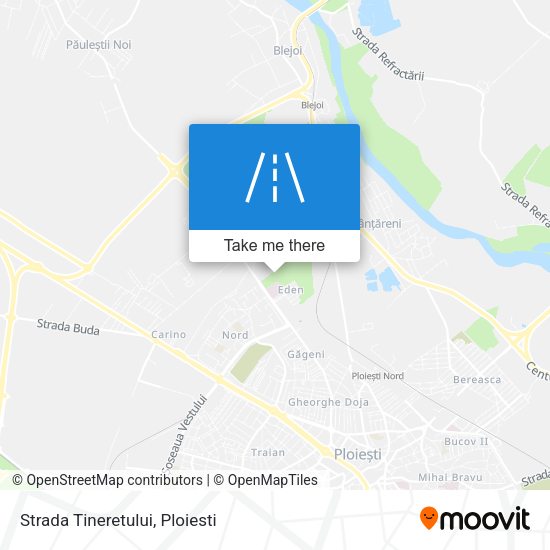 Strada Tineretului map