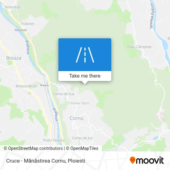 Cruce - Mănăstirea Cornu map