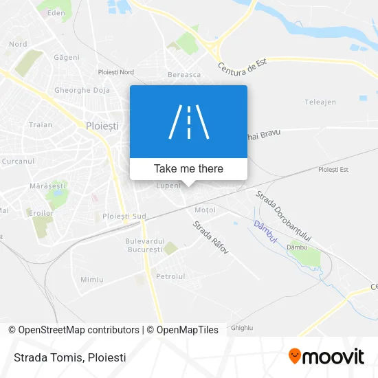 Strada Tomis map