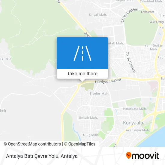 Antalya Batı Çevre Yolu map