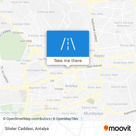 Siteler Caddesi map