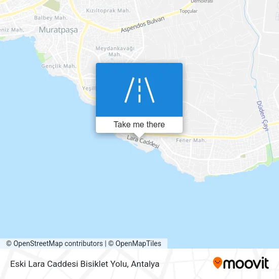 Eski Lara Caddesi Bisiklet Yolu map