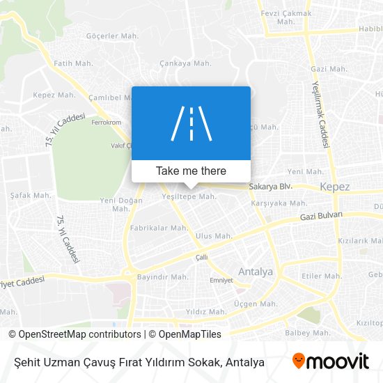 Şehit Uzman Çavuş Fırat Yıldırım Sokak map