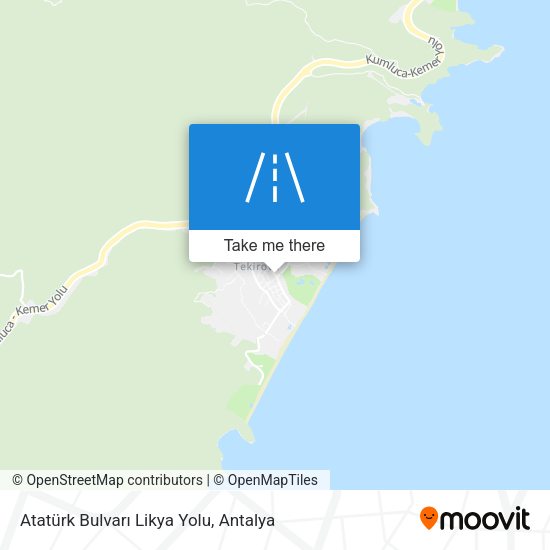 Atatürk Bulvarı Likya Yolu map
