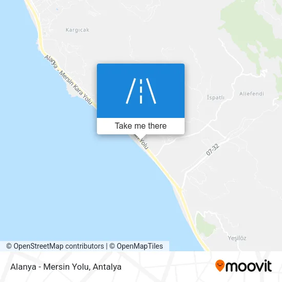 Alanya - Mersin Yolu map