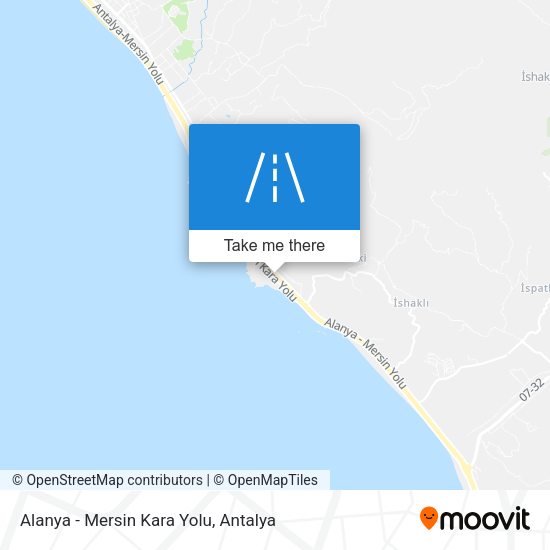 Alanya - Mersin Kara Yolu map