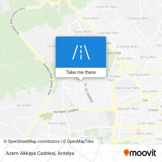 Azem Akkaya Caddesi map