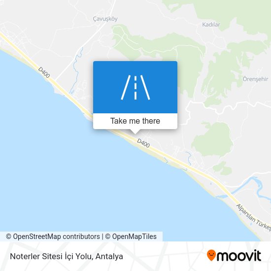Noterler Sitesi İçi Yolu map