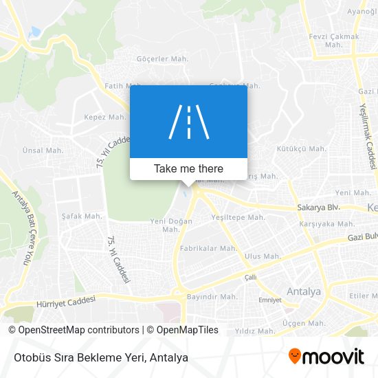 Otobüs Sıra Bekleme Yeri map