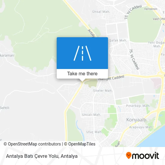 Antalya Batı Çevre Yolu map