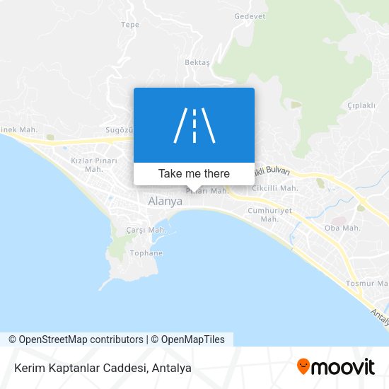 Kerim Kaptanlar Caddesi map