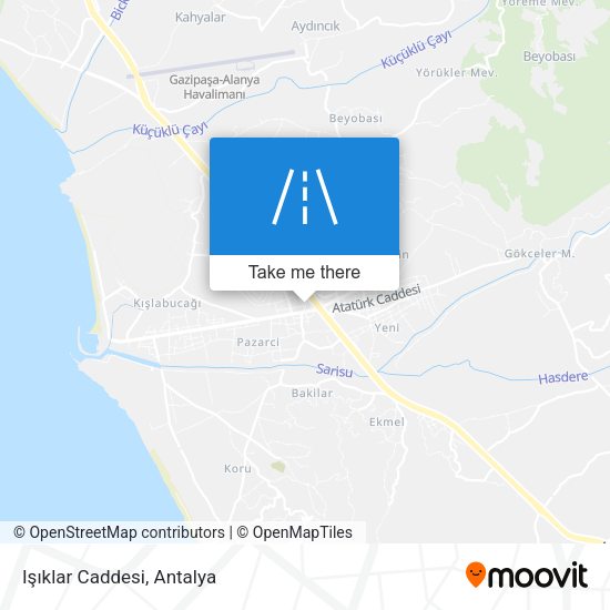 Işıklar Caddesi map
