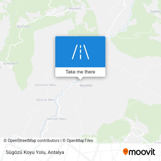 Sügözü Koyu Yolu map