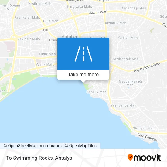 To Swimming Rocks map