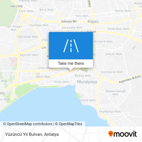 Yüzüncü Yıl Bulvarı map