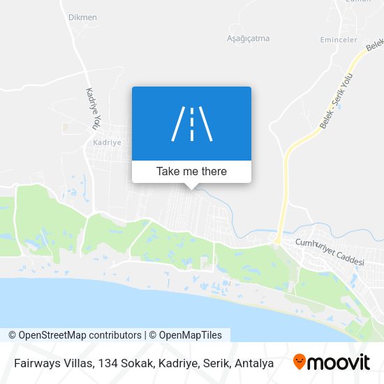 Fairways Villas, 134 Sokak, Kadriye, Serik map