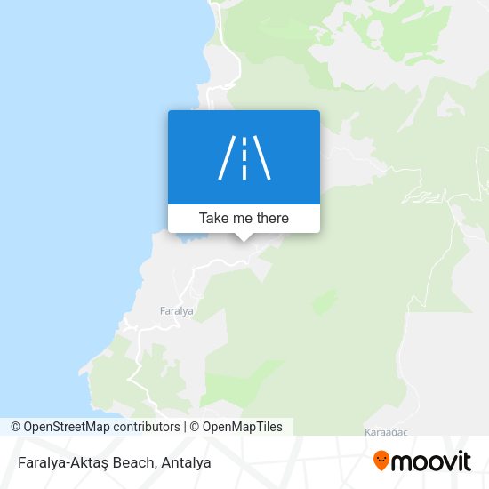 Faralya-Aktaş Beach map