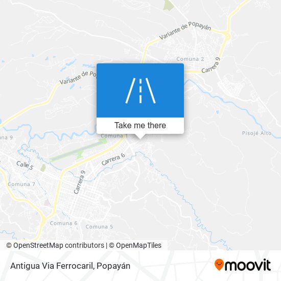 Mapa de Antigua Via Ferrocaril