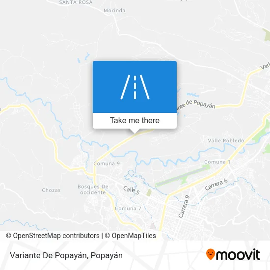 Variante De Popayán map