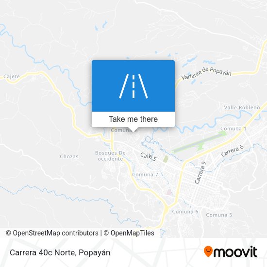 Carrera 40c Norte map