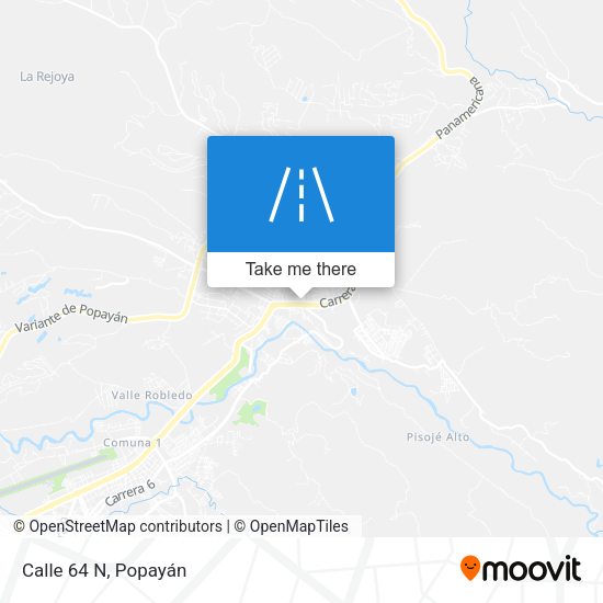 Mapa de Calle 64 N
