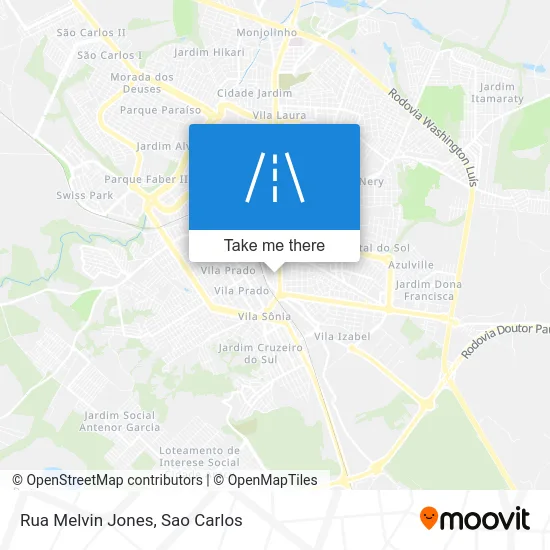 Rua Melvin Jones map