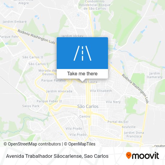 Avenida Trabalhador Sãocarlense map