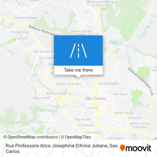 Rua Professora Alice Josephina D'Anna Juliana map