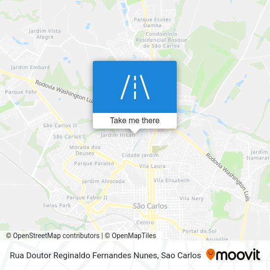 Rua Doutor Reginaldo Fernandes Nunes map
