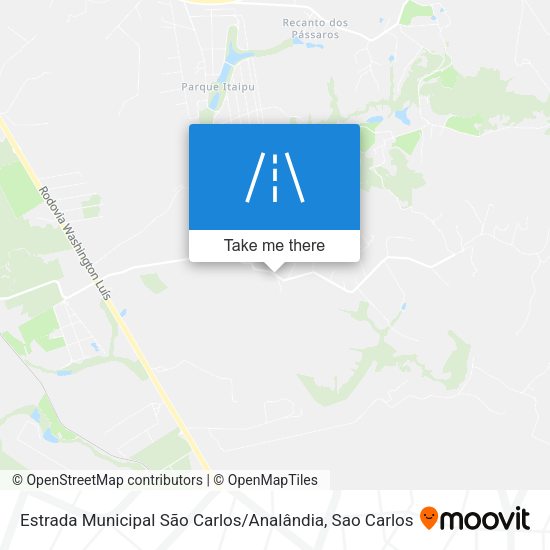 Estrada Municipal São Carlos / Analândia map